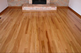 Blackbutt strip flooring, low sheen finish