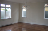 Brushbox strip flooring, gloss finish