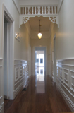 Brushbox strip flooring, gloss finish