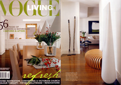 Vogue Living Magazine, March / April 2005 - Wide board Victorian Ash, Walnut stain, bevelled edge